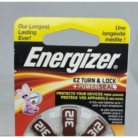Energizer 312 EZ Turn And Lock Hearing Aid Batteries 8 Pack - Picture 2 of 5